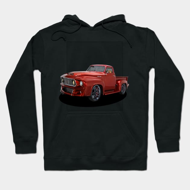 1969 Ford Mustang Front End and 1953 Ford F100 Cab and Rear End Hoodie by Wilcox PhotoArt